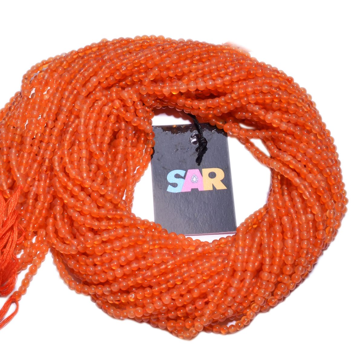 Carnelian 2.5-3.5mm Smooth Round Ball Beads Strand, Carnelian Plain Round Ball Beads, Carnelian Smooth Ball Beads