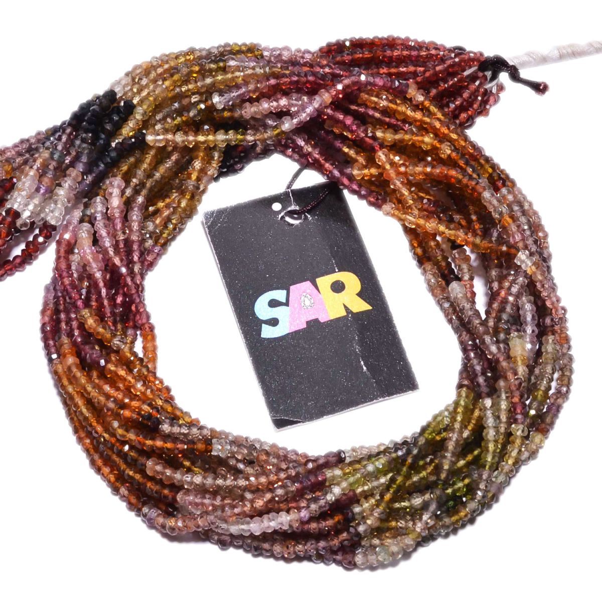 Tunduru Sapphire Stone Multi Color Beads, Round Shape (3mm)