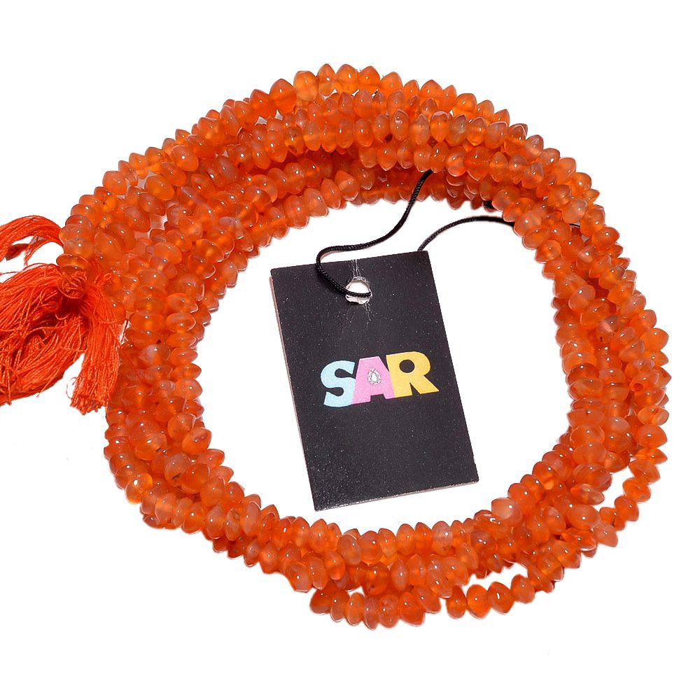 Carnelian 3-5mm Smooth Roundel Beads Strand, Carnelian Plain Roundel Beads, Carnelian Stone Beads, Carnelian