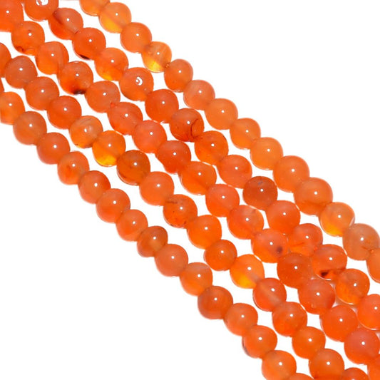 Carnelian 5mm Smooth Round Ball Beads Strand, Carnelian Plain Round Ball, Carnelian Smooth Ball Beads, Carnelian