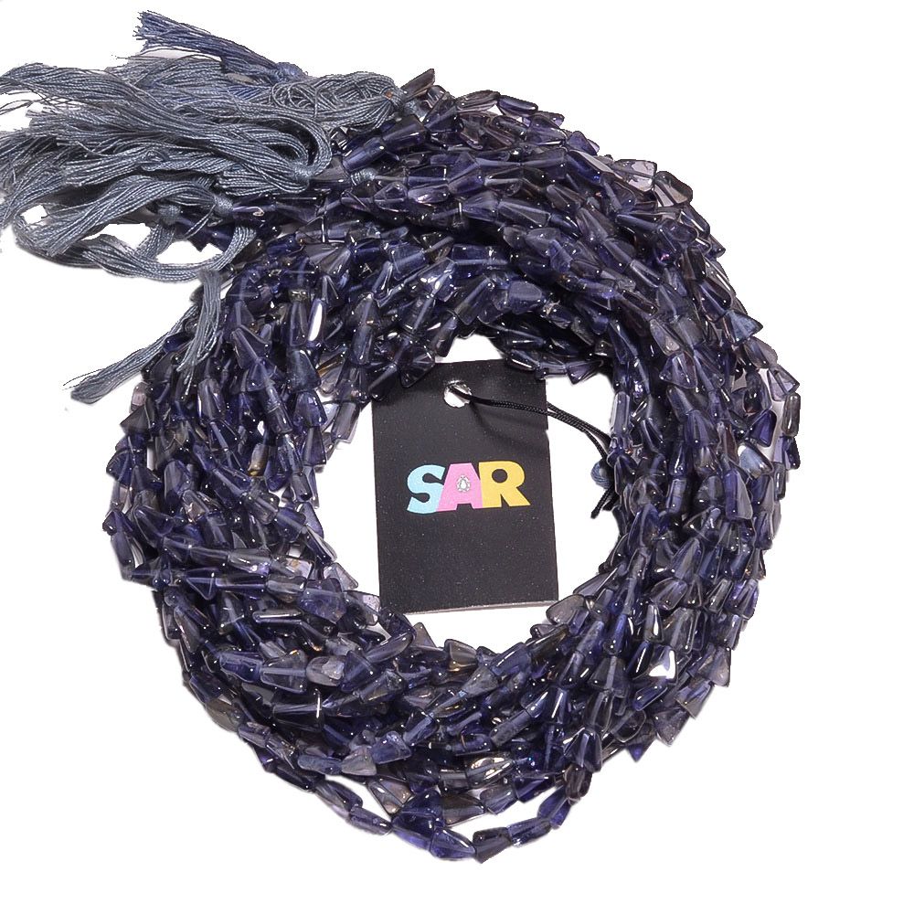 Iolite Plain Semi Precious Stone Beads Trillion Shape-6mmSize