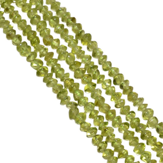 Peridot 4mm Smooth Roundel Beads Strand, Peridot Plain Roundel Beads, Peridot Beads Strand