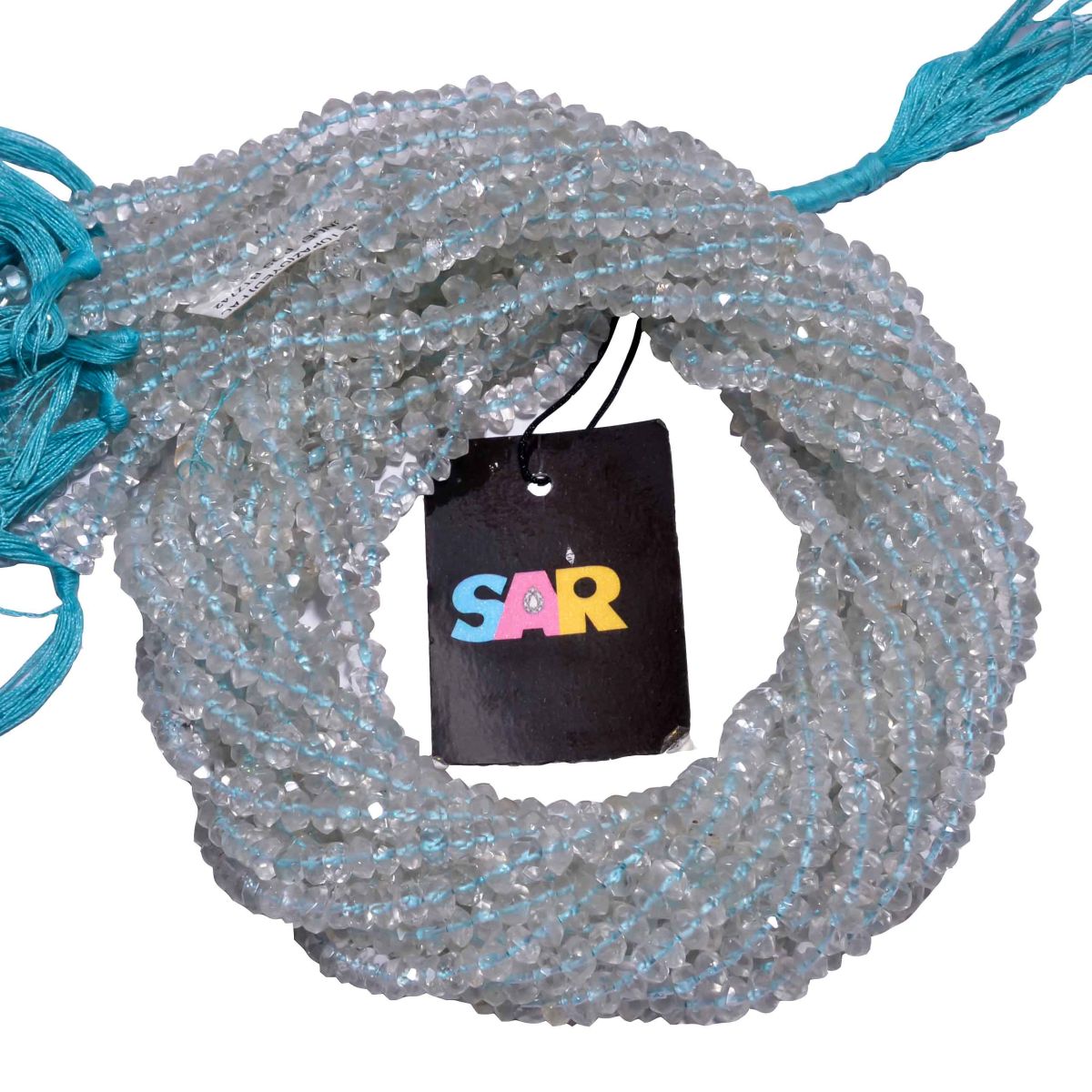 Dyed Blue Topaz 5mm Faceted Roundel Beads Strand, Blue Topaz Dyed, Blue Topaz Dyed, Blue Topaz Roundel Beads