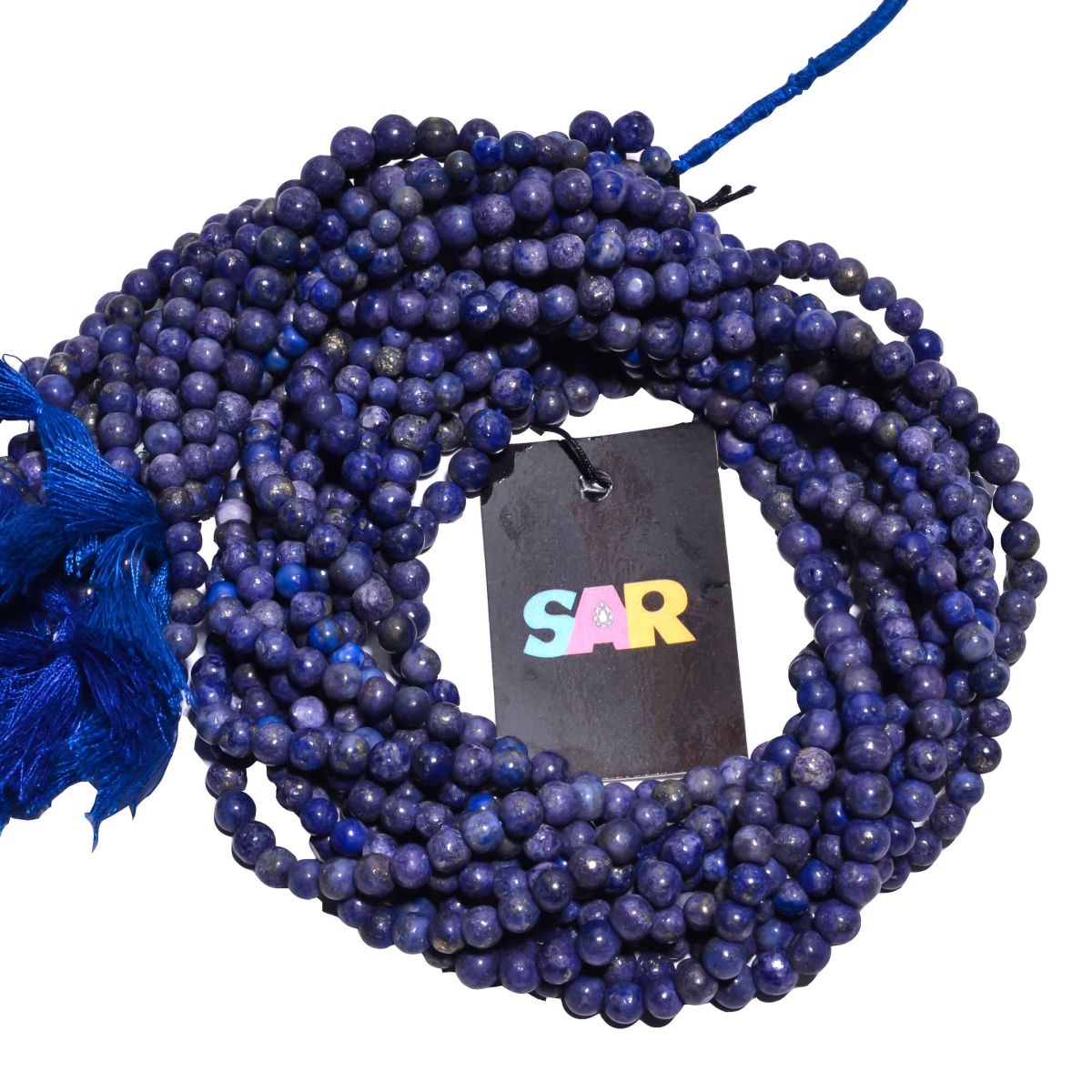 Lapis Smooth Beaded Beads Round Shape Strand In 4.5mm