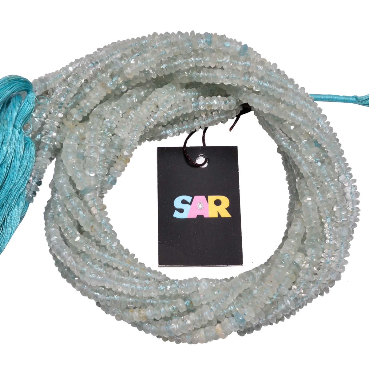 Aquamarine, Aquamarine Faceted Roundel Beads, Aqamarine Faceted Roundel 4.5-5mm Beads, Aquamarine Beads Strand