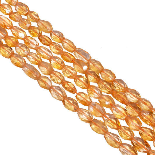 Citrine Faceted Stone Beads Oval Shape, 8x6-14x10mm Size