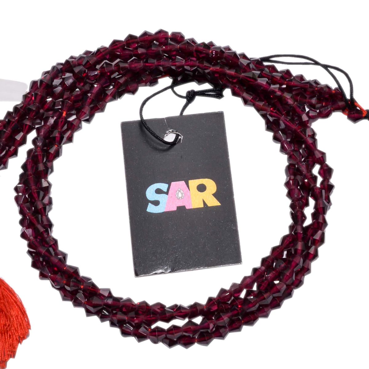 Garnet Bulb Shape 4x4-5x4mm Faceted Stone Beads