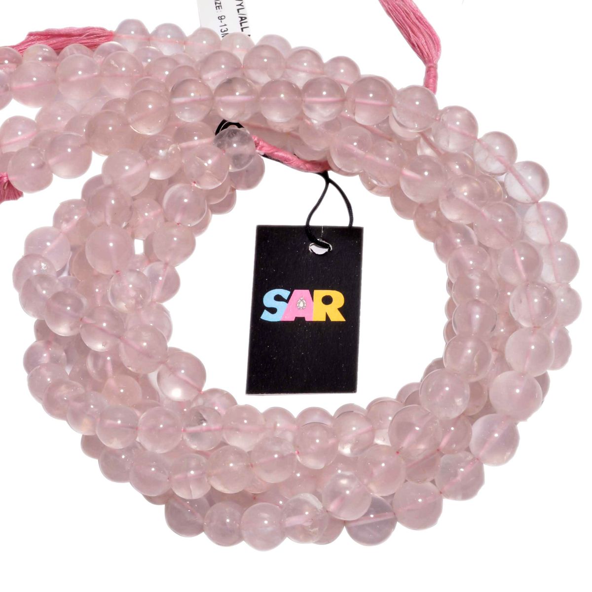 Rose Quartz Plain Beaded Beads Round Ball Shape, (9-10mm Size )