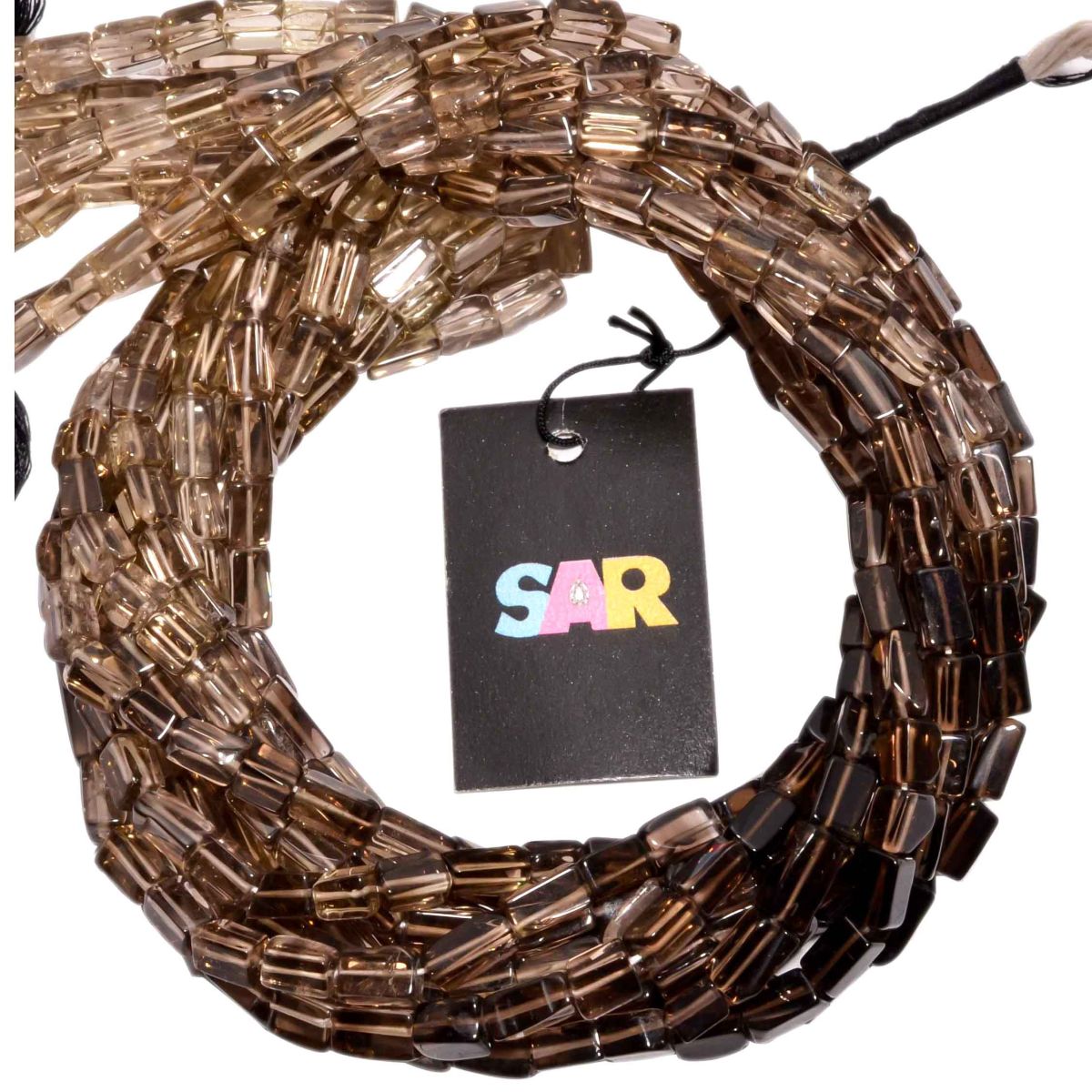 Smoky Quartz 9x5-8x3mm Smooth Rectangle Beads Strand, Smoky Quartz Plain Rectangle Beads, Smoky Quartz