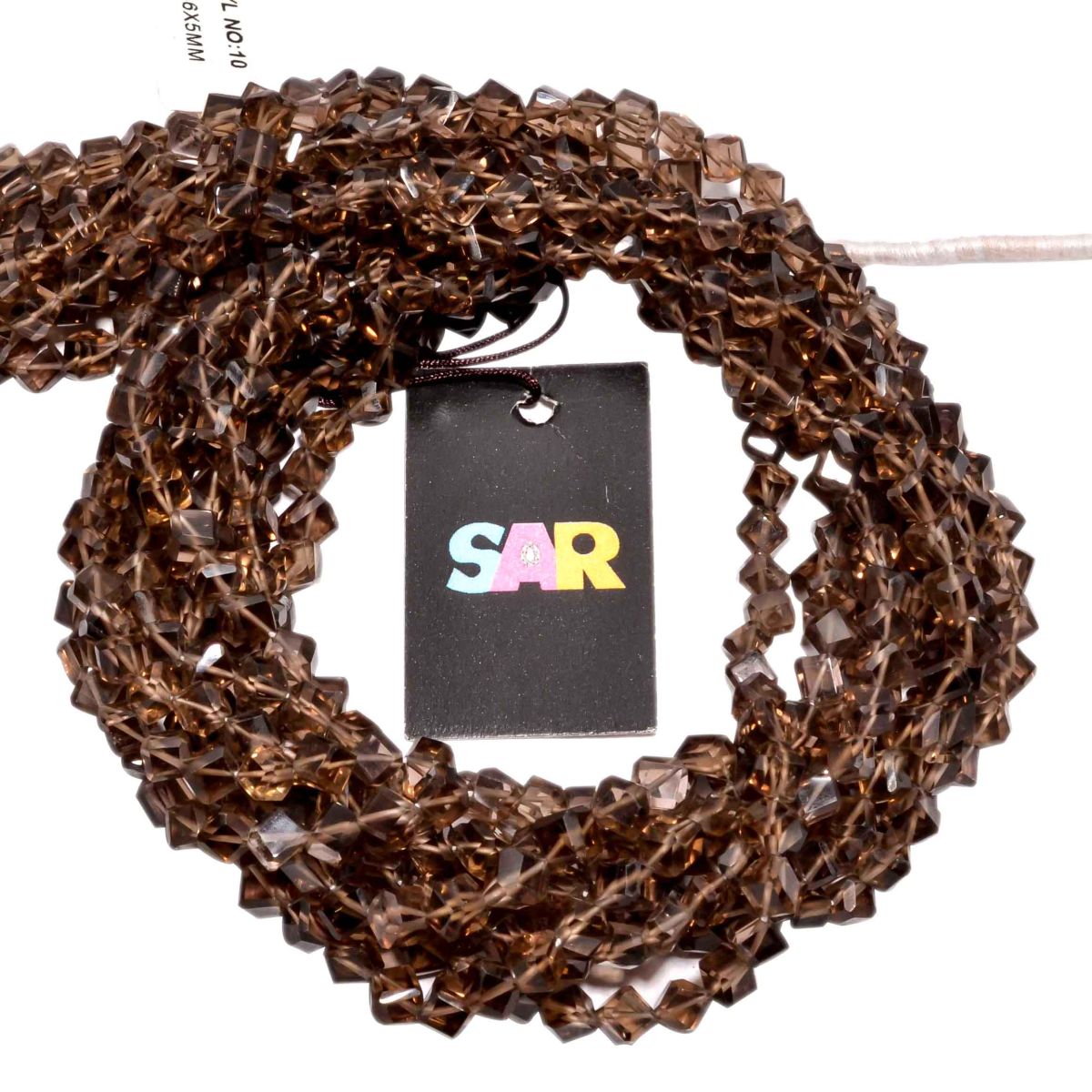 Smoky Quartz 6x4-6x5mm Faceted Dice Beads Strand, Smoky Quartz Faceted Dice Beads, Smoky Quartz