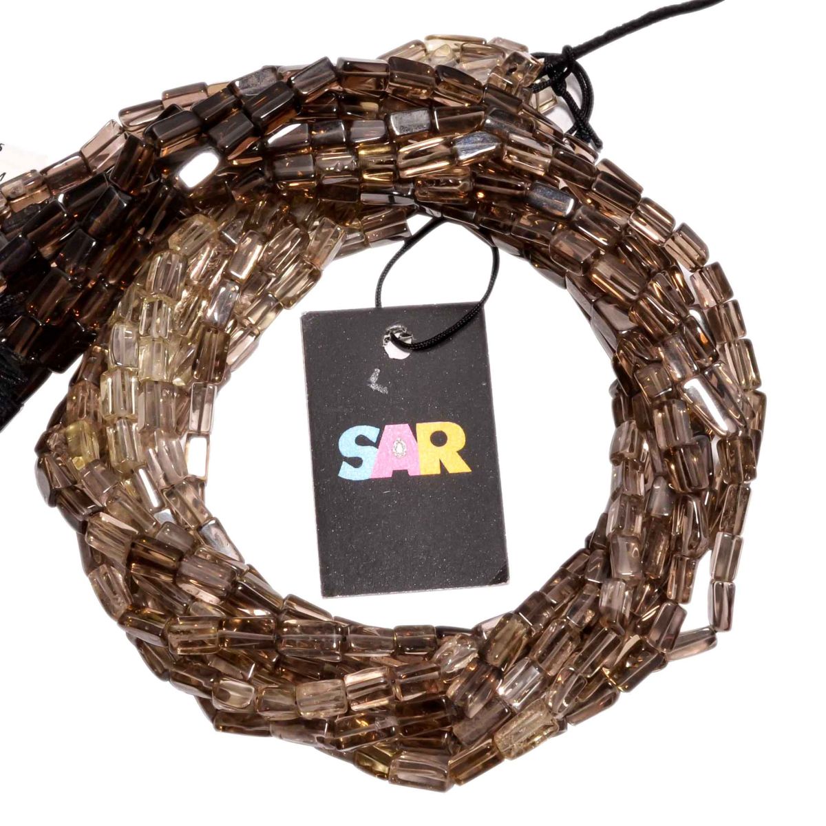 Smoky Quartz 7x5-10x4mm Smooth Roundel Beads Strand, Smoky Quartz Plain Roundel Beads, Smoky Quartz Stone Beads