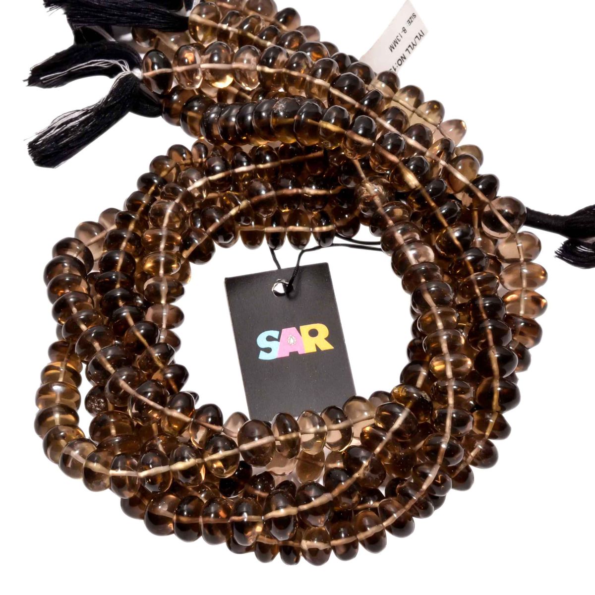 Smoky Quartz 11mm Smooth Roundel Beads Strand, Semi Precious Stone Beads, Smoky Quartz Beads, Smoky Qurtaz Stone