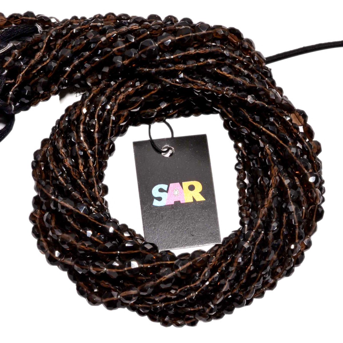 Smoky Quartz 5-7.5mm Faceted Coin Beads Strand, Smoky Quartz Faceted Coin Beads, Smoky Quartz Beads