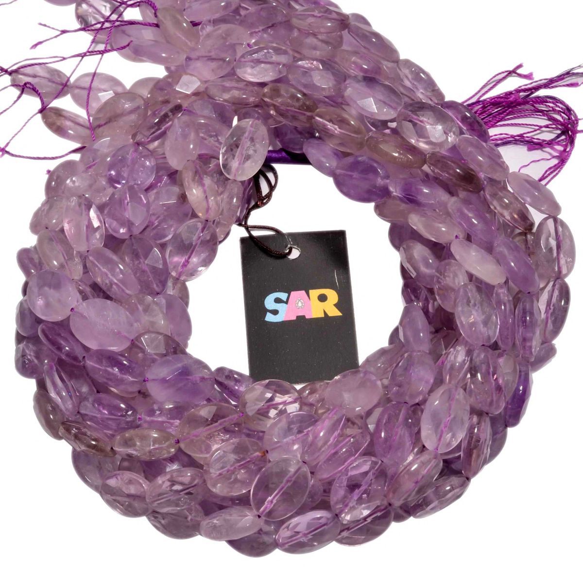 Brazil Amethyst 12X16MM Rose Cut Fine Faceted Oval Beads Strand, Dark Amethyst Rose Cut Beads Strand, Amethyst Rose Cut Beads