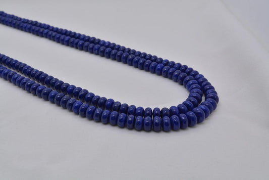 Natural Lapis Lazuli Rondelle Layered Necklace – Wedding Anniversary Gift for Her - view 3