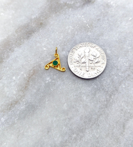 18k Yellow Gold Fancy Charm Pendant for Customized Jewelry - Sar Gems