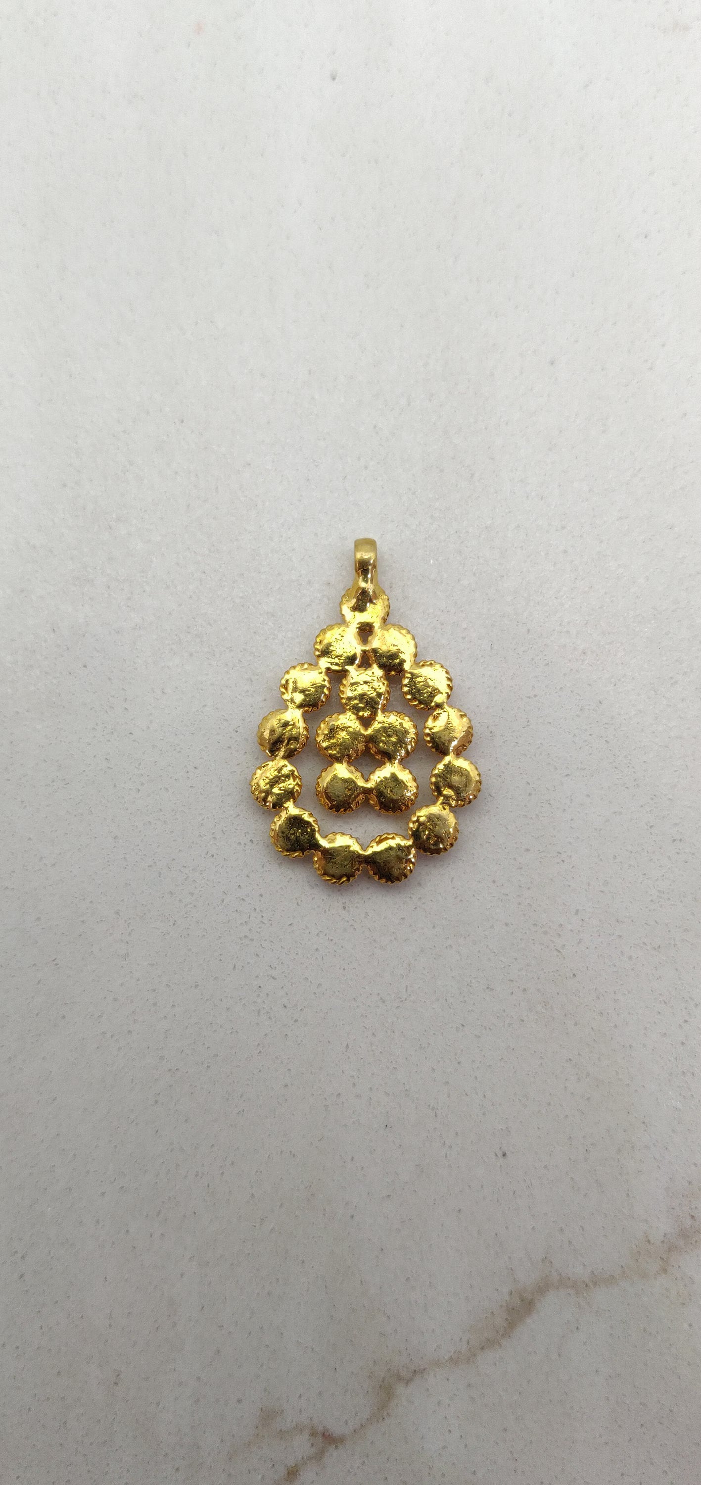 Victorian 18k Gold Hydro Ruby Pendant