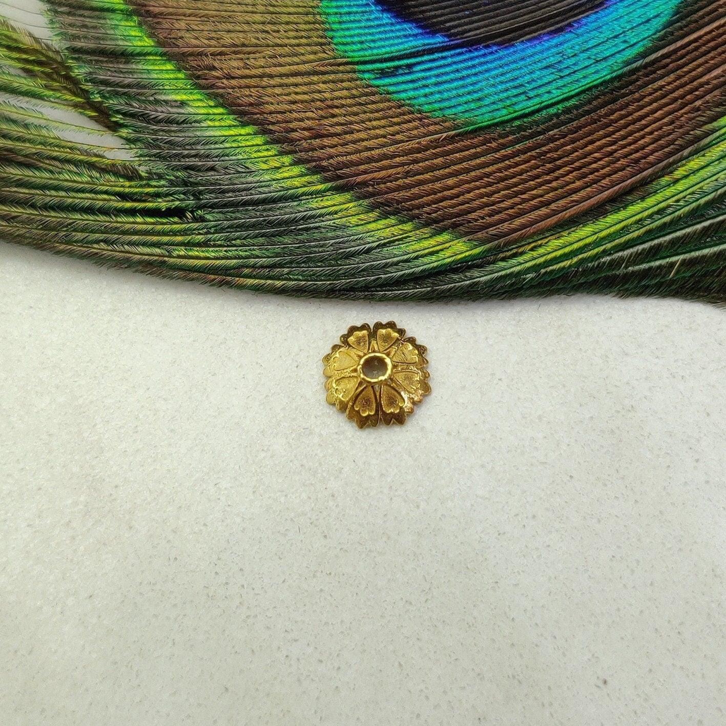 18 Carat Solid Gold Spacer Bead Cap Findings Making Jewelry Craft