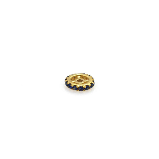 6MM 14k Gold Blue Sapphire Wheel Spacer - SAR Gems
