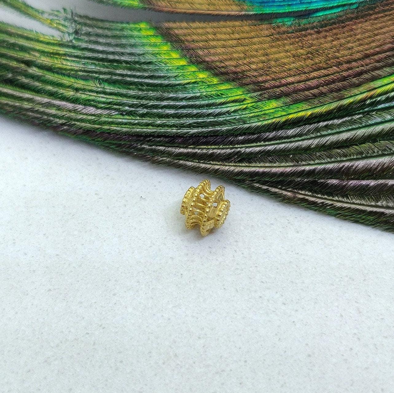 18KT Yellow Gold Wheel Gold Spacer Bead Components Finding Component