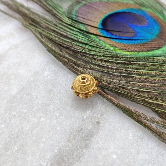 18KTT Gold Large Round Spacer Beads