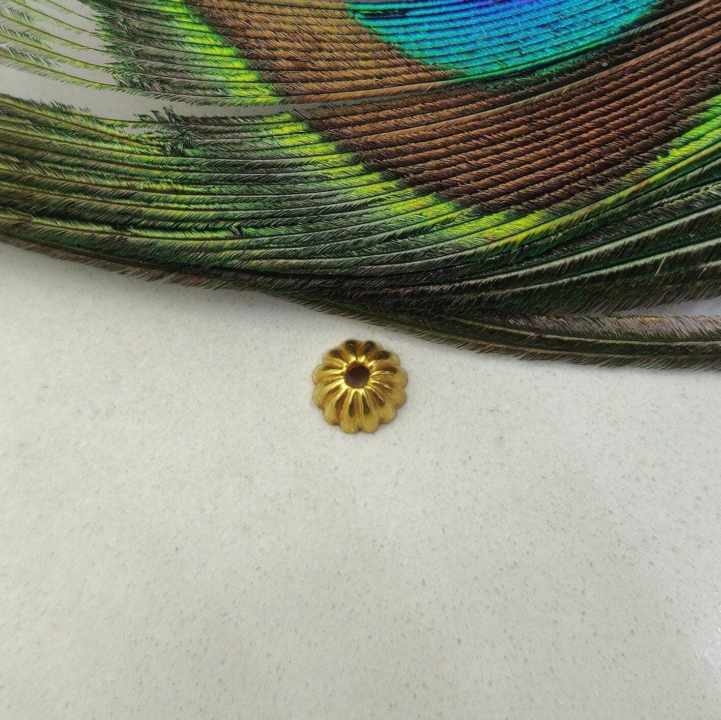 18K Yellow Gold-Plated Ending Spacer Bead Cap 8mm