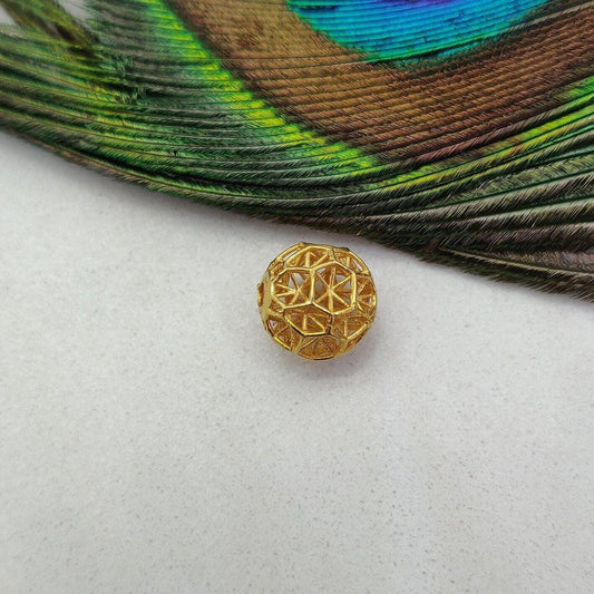 18KT Solid Yellow Gold Spacer Ball Beads