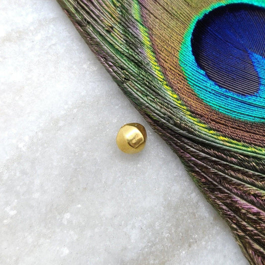 18 Carat Gold Plain Faceted Gold Spacer Bead Components Handcrafted Craft Supplies 6mm – Textured Finish