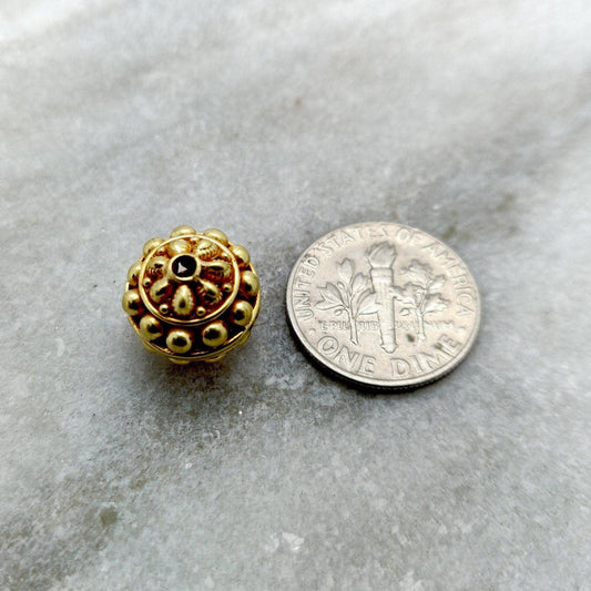 18K Gold Round Spacer Beads (Large) - view 3