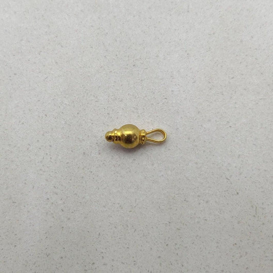 18k Solid Yellow Gold Ball Bead Charm 3mm - Sar Gems