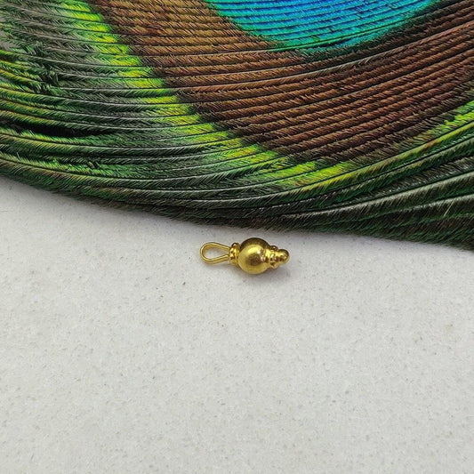 18k Solid Yellow Gold Ball Bead Charm 3mm - Sar Gems