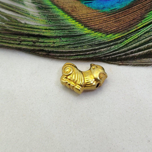 Radiant 18K Gold Animal Spacer Charm 13.5x18mm