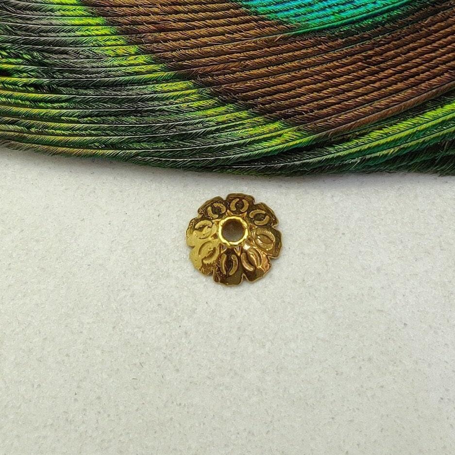 18 Carat Yellow Gold-Plated Spacer Bead Cap Finding Craft 8mm