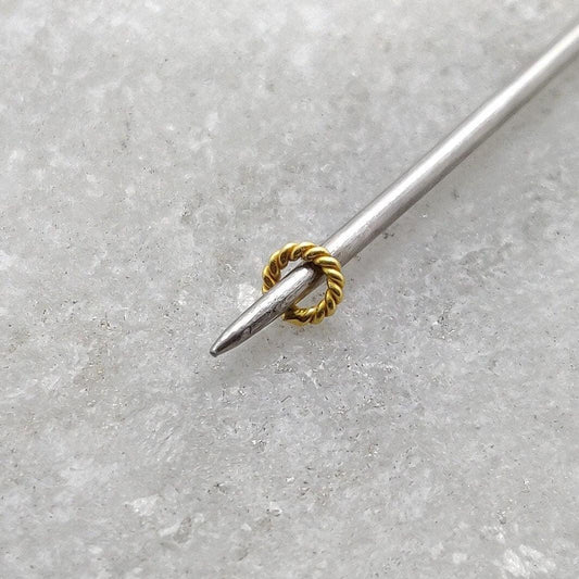 18K Solid Gold Spacer 3MM Twisted Jump Ring Sold as 4pcs: - view 3