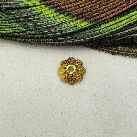 18K Gold Bead Cap Spacer for Jewelry Craft