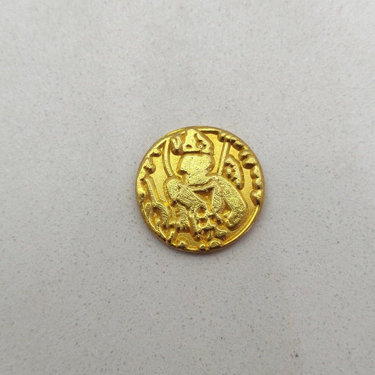 18K Gold Coin 17MM Necklace Coin Charm - view 3
