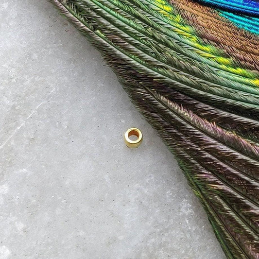 18K Yellow Gold Fancy Spacers Beads For Jewelry Making