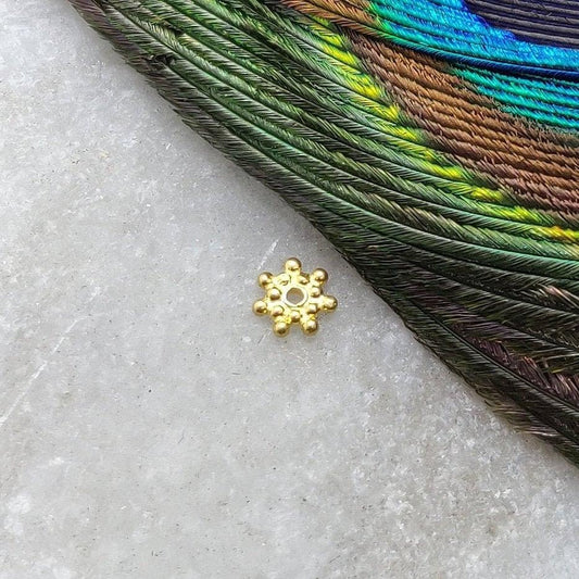 18KT Gold Wheel Gold Spacer Bead Components Finding Sold In 2pcs