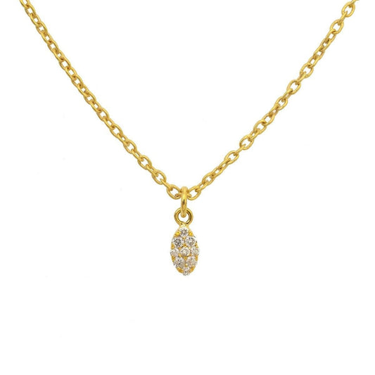 14k Yellow Gold Diamond Charm Pendant - Elegant Jewelry - SAR Gems