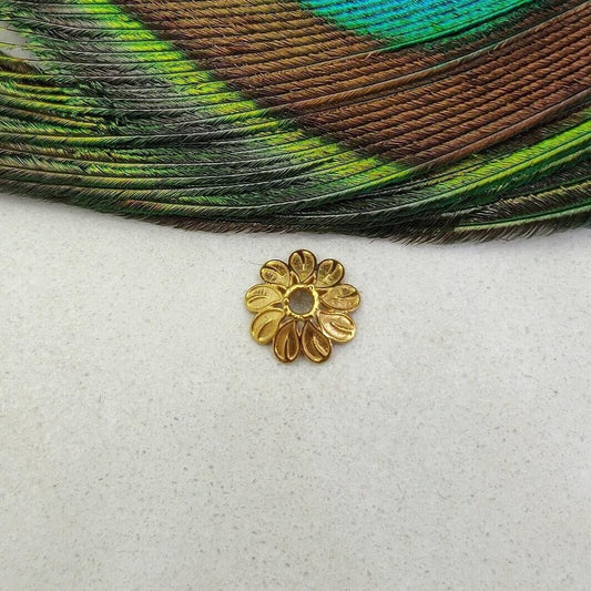 18KT Gold Bead Cap Spacer Finding 9X3MM DIY Craft