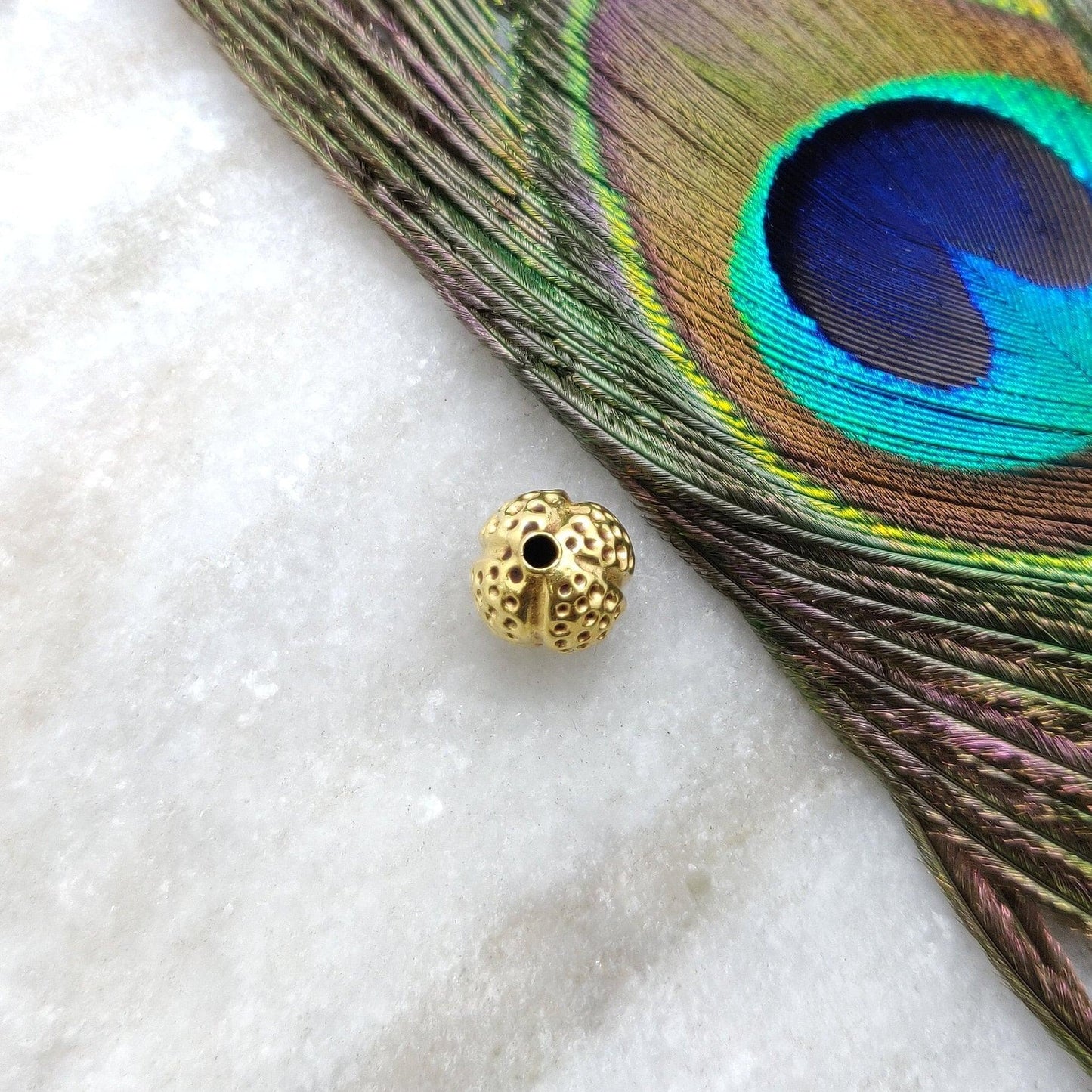 18KT Solid Yellow Gold Round Spacer Ball Beads