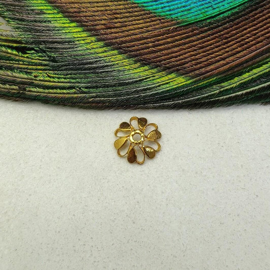 18K Gold Spacer Bead Cap Finding DIY Craft Jewelry