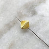 18k Yellow Gold Fluted Lantern Bead