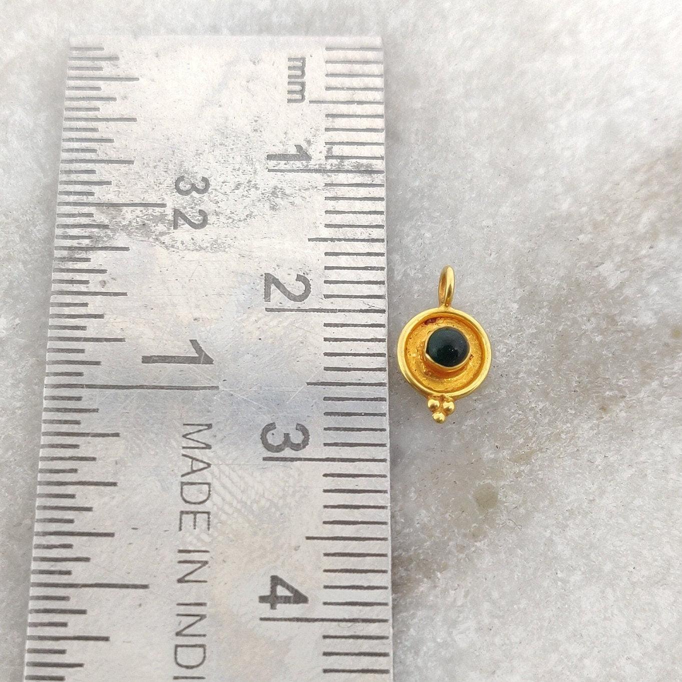 18k Solid Yellow Gold Charm Pendant 6x10mm - Sar Gems