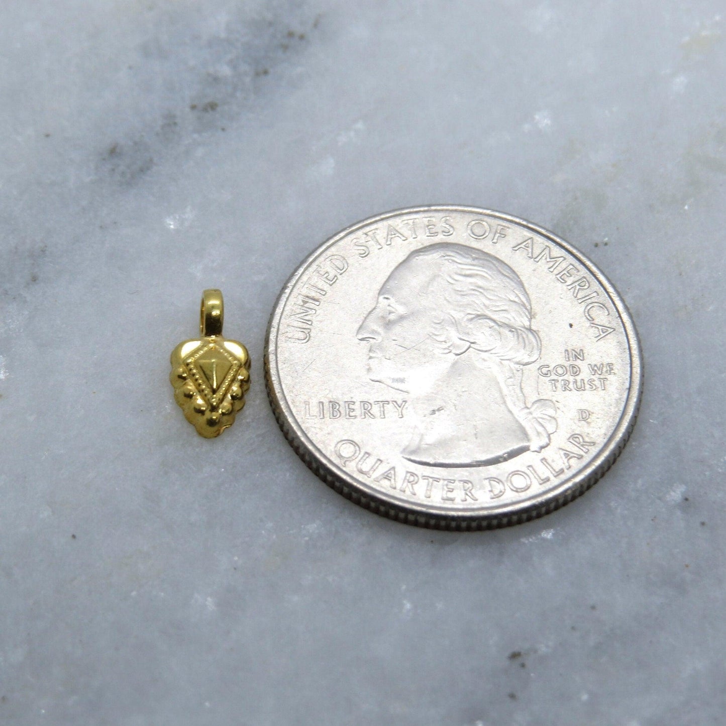 18k Gold Fancy Charm Pendant DIY Necklace Jewelry 10mm - Sar Gems