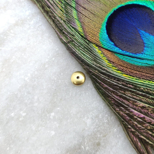 18K Yellow Gold Wheel Gold Spacer Bead Components 2x6mm