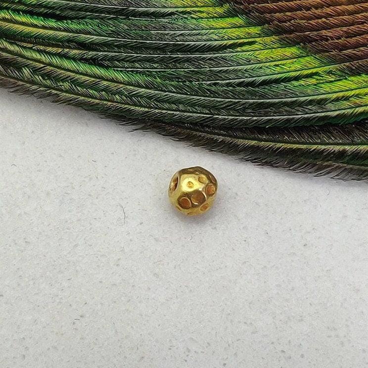 18 karat Pure Solid Yellow Gold Spacer Ball Beads Sold as 4pcs