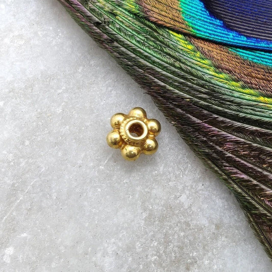 Wheel Spacer 18KT Yellow Gold Finding Jewelry Handcrafted Craft