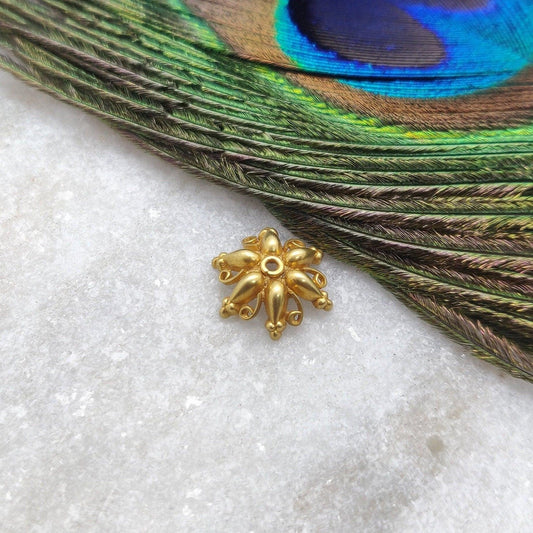 18 Carat Gold Findings Bead Cap Spacer DIY Craft