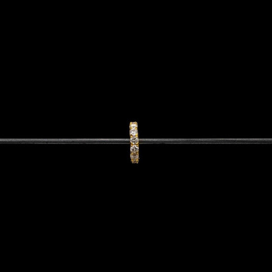 Diamond 14k Yellow Gold Wheel Spacer Findings Beads - SAR Gems
